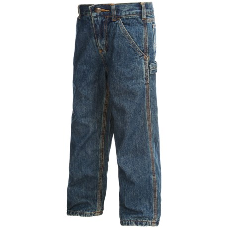 Carhartt Denim Dungaree Jeans - Flannel Lined (For Little Boys)
