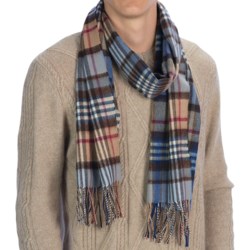 Johnstons of Elgin Revived Check Scarf - Cashmere-Merino Wool (For Men and Women)