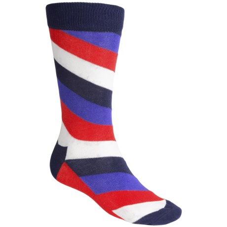 Happy Socks Angle Stripe Socks - Cotton-Nylon, Crew (For Men)