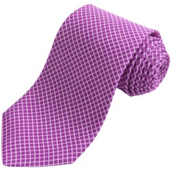 Ike Behar Thin Graph Check Tie - Silk Blend (For Men)