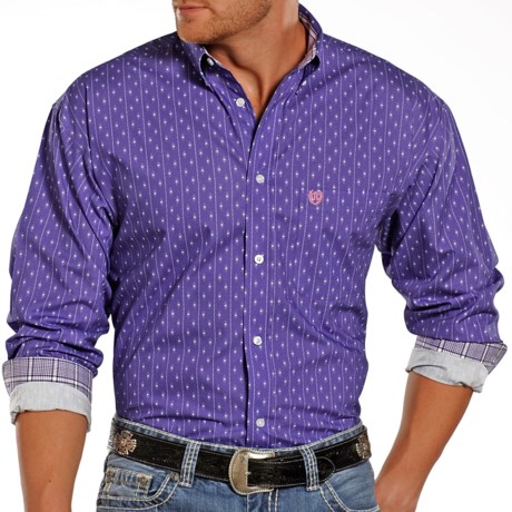 Panhandle Slim Select Poplin Print Shirt - Long Sleeve (For Men)