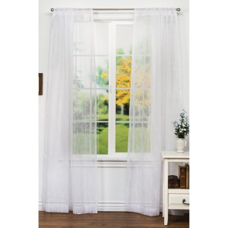 Gala Collection Mist Burnout Sheer Curtains - 80x84”, Pocket Top