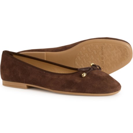 ITALIAN SHOEMAKERS LEATHER COLLECTION Made in Italy Delphine Ballet Flats - Suede (For Women)
