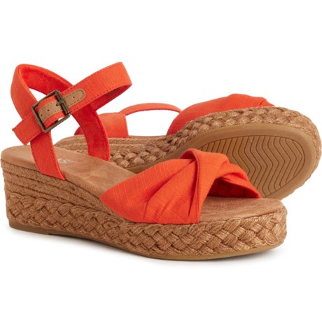 TOMS Kinsely Slub Woven Wedge Sandals (For Women)