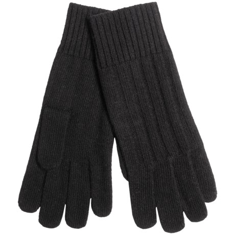 Portolano Ribbed Cashmere Gloves (For Men)