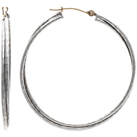 Stanley Creations Thin Hoop Earrings - 14K Gold, Sterling Silver
