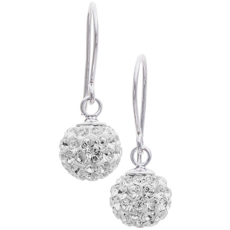 Stanley Creations Crystal Ball Earrings - Sterling Silver