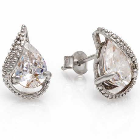 Stanley Creations Half Heart Earrings - Sterling Silver