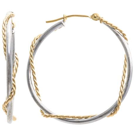 Stanley Creations Twisted Rope Hoop Earrings - 14K Gold, Sterling Silver