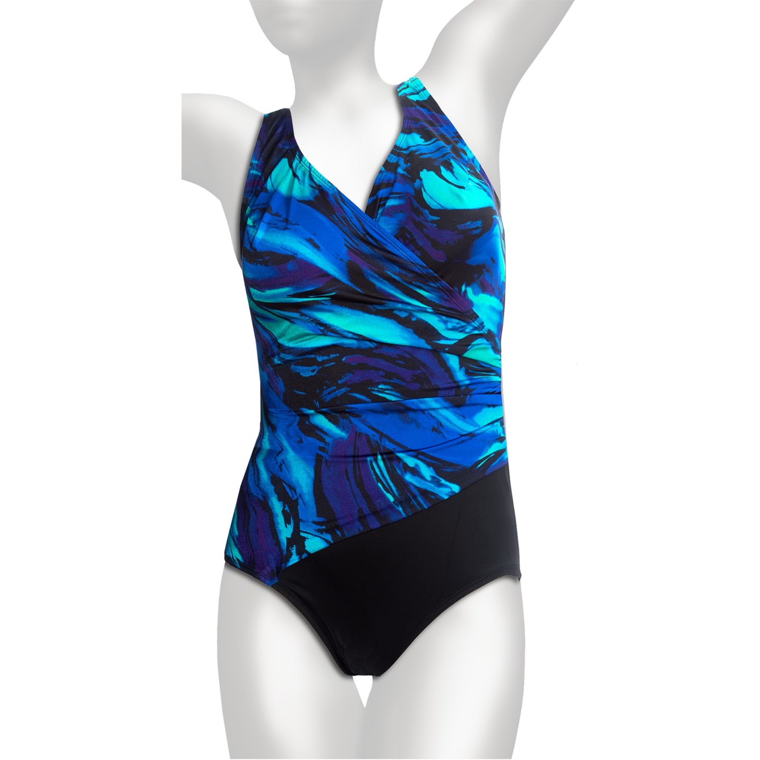 Longitude Modern Art Swimsuit (For Plus Size Women) 8019W - Save 44%