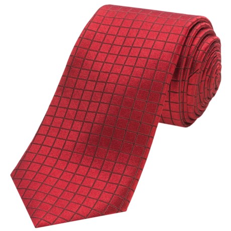 Ike Behar Geometric Graph Check Silk Tie (For Men)