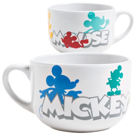 Disney Mickey and Minnie Silhouettes Soup/Chili Mug - 28 fl.oz.