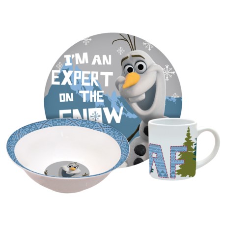 Disney Frozen Snow Expert Porcelain Dinnerware Set - 3-Piece