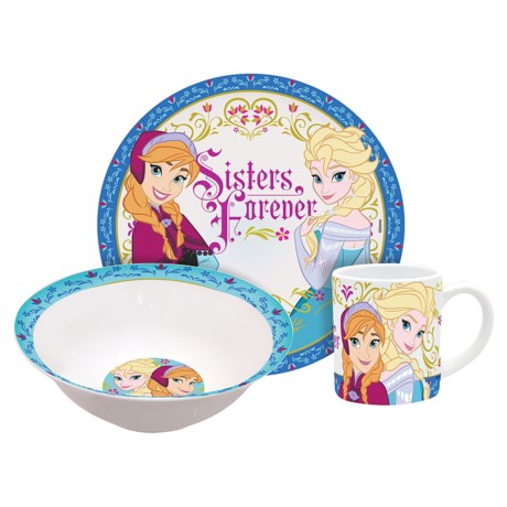 Disney Frozen Sisters Forever Porcelain Dinnerware Set - 3-Piece