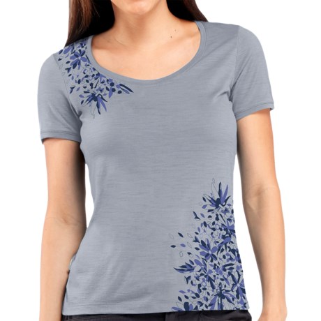 Icebreaker Tech Lite Garden T-Shirt - Merino Wool, UPF 30+, Short Sleeve (For Women)