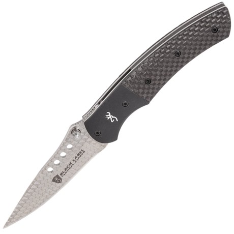 Browning Black Label Sliver Carbon Straight Edge Folding Pocket Knife