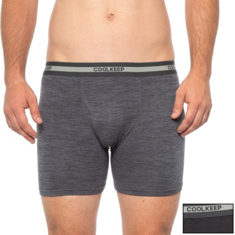 CoolKeep Boxer Briefs - 2-Pack, Black-Charcoal (For Men)