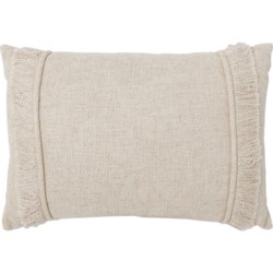 Sarita Handa Natural Linen Blend and Chambray Throw Pillow - 14x20”
