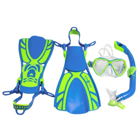 Aqua Lung Regal Jr./Piper 3-Piece Dive Set - Regal Jr. Mask/Piper Snorkel/Tulum Fins (For Youth)