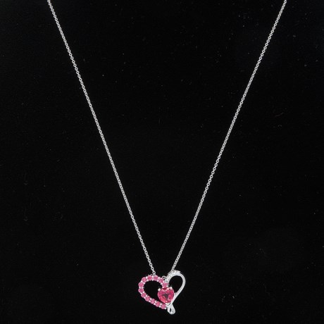 Millennium Creations Heart Pendant Necklace - Sterling Silver