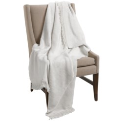 DownTown Fringed Cotton Blend Throw Blanket