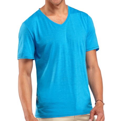 Icebreaker Drifter V-Neck T-Shirt - UPF 20, Merino Wool Blend, Short Sleeve (For Men)