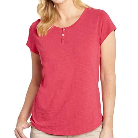 Woolrich Elemental Henley T-Shirt - Cotton, Short Sleeve (For Women)