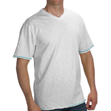 True Grit Signature Slub V-Neck Shirt - Short Sleeve (For Men)
