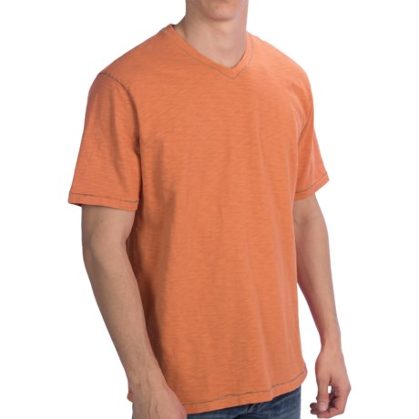 True Grit Vintage Slub Jersey T-Shirt - V-Neck, Saddle-Stitch Detail, Short Sleeve (For Men)