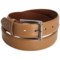 Tardini Smooth Calfskin Leather Belt - Polished Buckle (For Men)