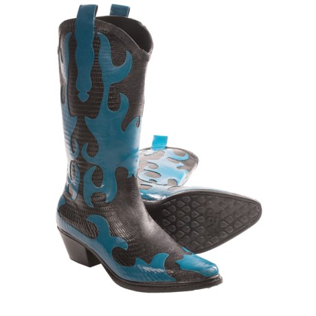 Dav Firewater Western Style Rain Boots (For Women)