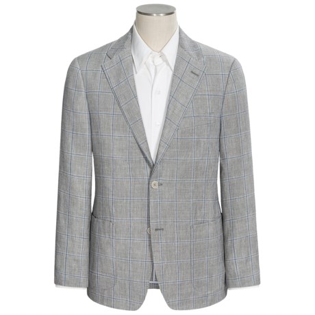Patrick James Windowpane Sport Coat - Linen-Wool (For Men)