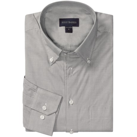 Patrick James Scott Barber Mini Houndstooth Shirt - French Front, Long Sleeve (For Men)