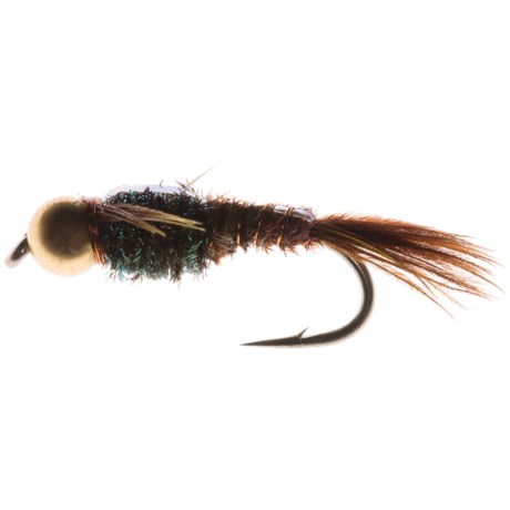 Specially made Flashback Pheasant Tail Gold Bead Head Nymph Fly - Dozen
