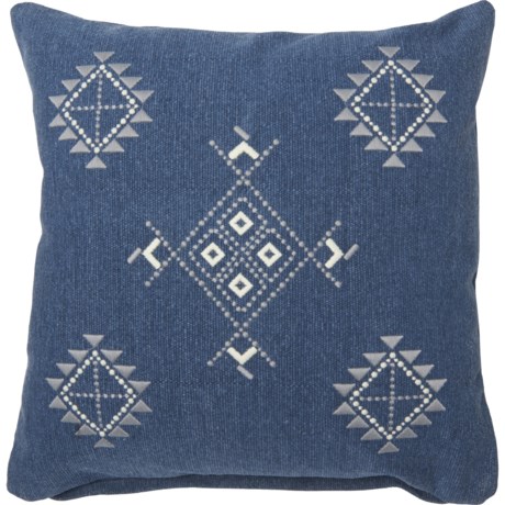 Brewster Home Embroidered Stone-Washed Throw Pillow - 20x20”