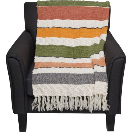 Shabby Chic Marcia Woven Knit Throw Blanket - 50x60”