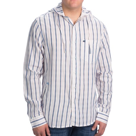 Burkman Bros Striped Hooded Shirt - Long Sleeve (For Men)