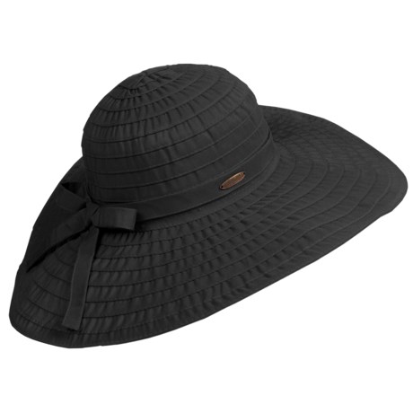 Scala Big Brim Ribbon Sun Hat - UPF 50+ (For Women)