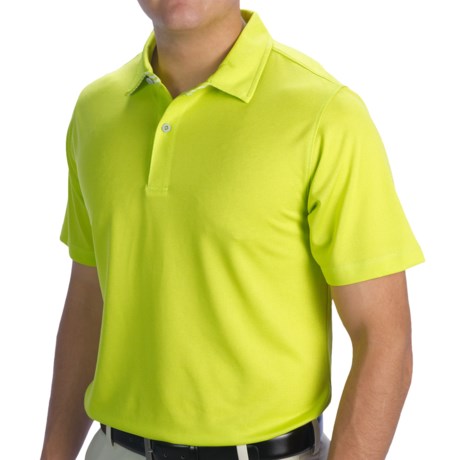 Zero Restriction Solid Pique Polo Shirt - Short Sleeve (For Men and Big Men)