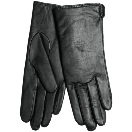 Fownes Brothers Leather Gloves - Faux-Fur Lining (For Women)