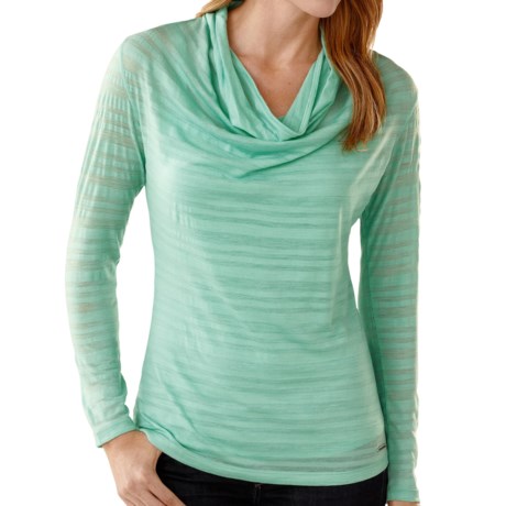 SmartWool Draped Neck Burnout Shirt - Merino Wool, Long Sleeve (For Women)