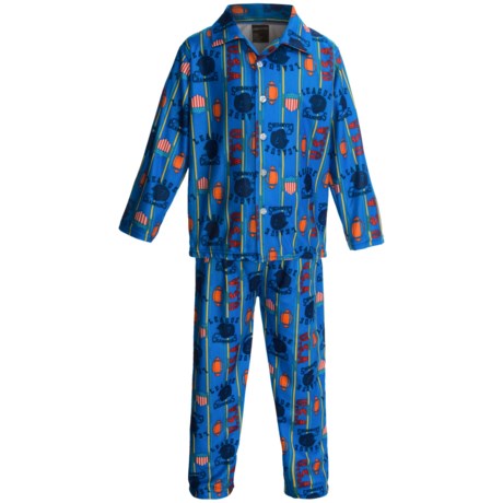 American Hero Flannel Pajamas - Long Sleeve (For Little Boys)