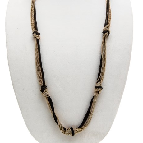 Specially made Knotted Cord-and-Chain Necklace