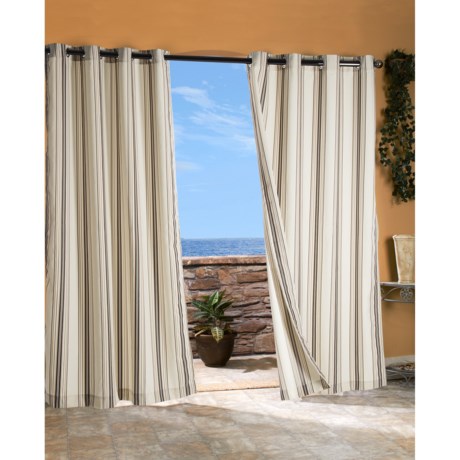 Outdoor Decor Gazebo Stripe Curtains - 100x84”