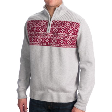 Dockers Holiday Cotton Sweater - Zip Neck (For Men)
