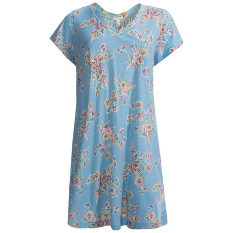 Carole Hochman Dreamy Decadence Nightgown - Short Sleeve (For Plus Size Women)
