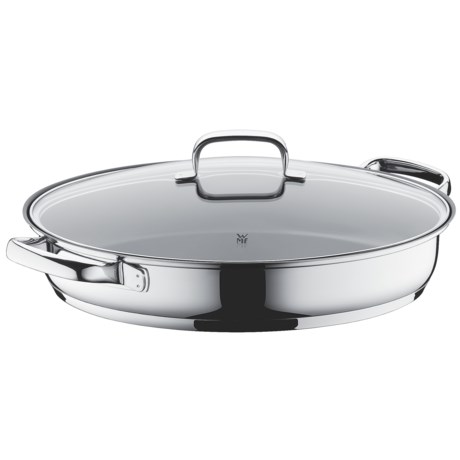 WMF Nonstick Fish/Gourmet Pan with Lid - Cromargan® 18/10 Stainless Steel, 14x10”