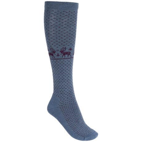 Woolrich Deer Knee-High Socks - Merino Wool, Over the Calf (For Women)