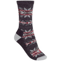 Woolrich Novelty Snowflake Stripe Socks - Merino Wool, Crew (For Women)