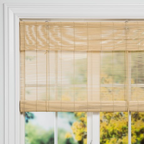 Versailles Bamboo Roll-Up Shade with 6” Valance - 30x72”